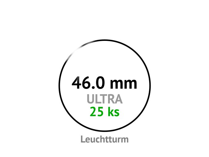 ultra 46 mm kruhove kapsle na mince do 46mm mincovni bublinky kulate 25 ks ultra premium leuchtturm 361326 25ks lighthouse