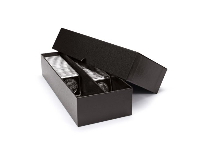 archivacni box logik krabicka na ctvercove mincovni kapsle quadrum a kartonove ramecky 50x50mm leuchtturm 364884