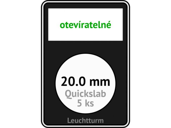 quickslab 20mm oteviratelny slab na mince 20 mm obdelnikova mincovni kapsle leuchtturm 346399 lighthouse
