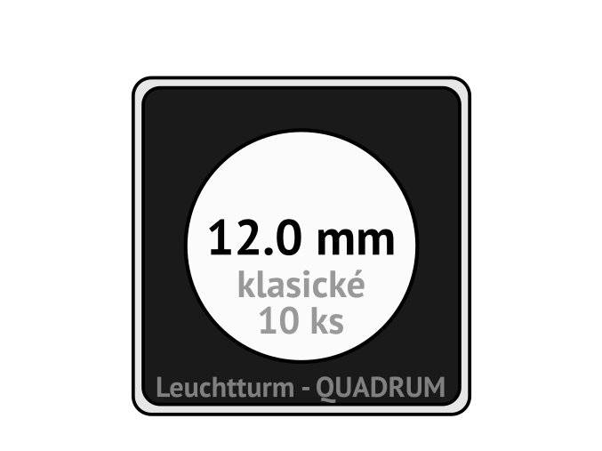 quadrum kapsle 12 mm na mince ctvercove bublinky mincovni pouzdra 50x50 mm 10ks leuchtturm 368599 lighthouse