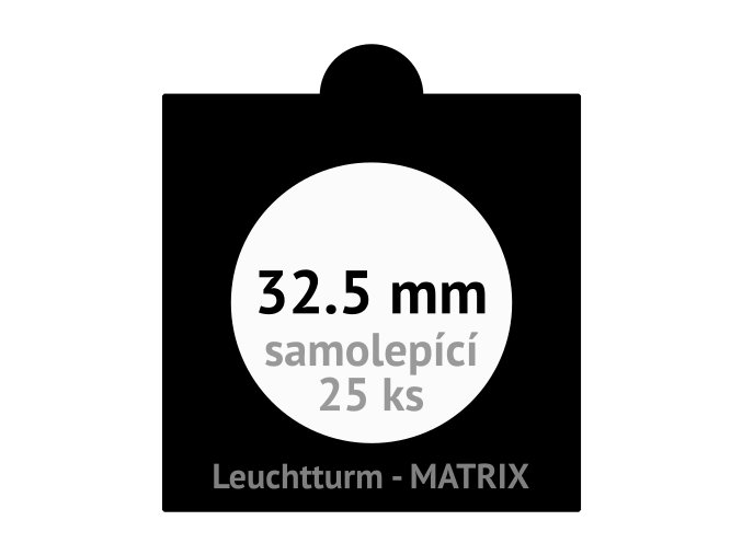 matrix cerne samolepici mincovni ramecky na mince prumer 32 5 mm baleni 25 ks 5x5 cm leuchtturm 345691 lighthouse