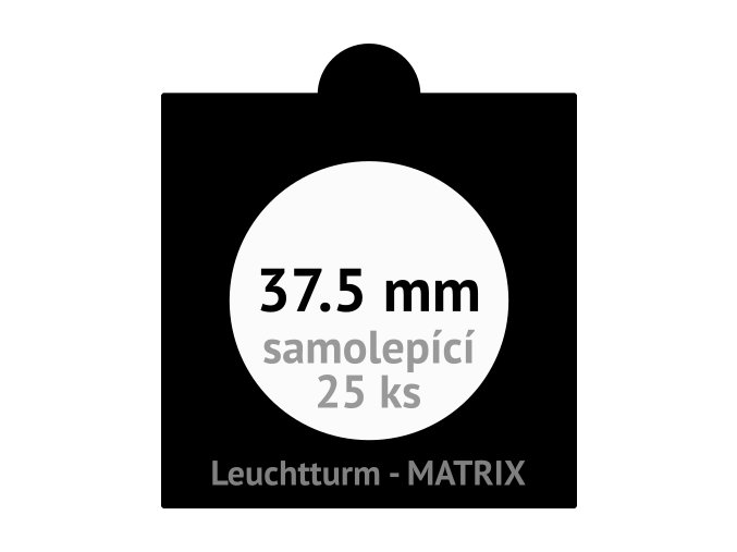 matrix cerne samolepici mincovni ramecky na mince prumer 37 5 mm baleni 25 ks 5x5 cm leuchtturm 345693 lighthouse