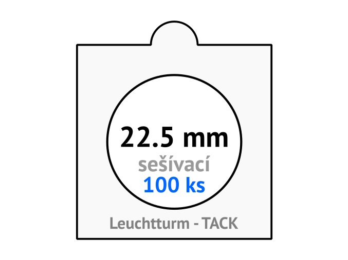 tack bile sesivaci mincovni ramecky na mince prumer 22 5 mm baleni 100 ks 5x5 cm leuchtturm 336002 lighthouse