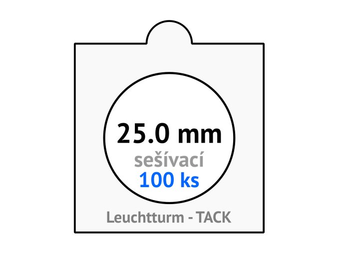 tack bile sesivaci mincovni ramecky na mince prumer 25 mm baleni 100 ks 5x5 cm leuchtturm 314207 lighthouse