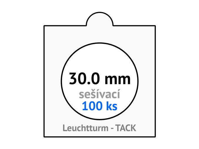 tack bile sesivaci mincovni ramecky na mince prumer 30 mm baleni 100 ks 5x5 cm leuchtturm 325388 lighthouse