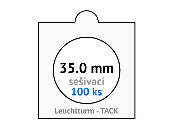 tack bile sesivaci mincovni ramecky na mince prumer 35 mm baleni 100 ks 5x5 cm leuchtturm 310100 lighthouse