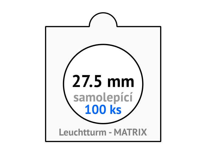 matrix bile samolepici mincovni ramecky na mince prumer 27 5 mm baleni 100 ks 5x5 cm leuchtturm 334039 lighthouse