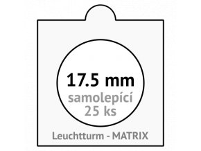 matrix bile samolepici mincovni ramecky na mince prumer 17 5 mm baleni 25 ks 5x5 cm leuchtturm 311005 lighthouse