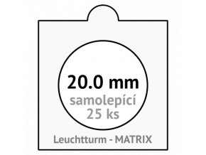 matrix bile samolepici mincovni ramecky na mince prumer 20 mm baleni 25 ks 5x5 cm leuchtturm 332682 lighthouse