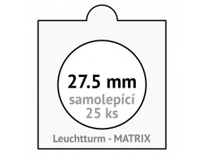 matrix bile samolepici mincovni ramecky na mince prumer 27 5 mm baleni 25 ks 5x5 cm leuchtturm 308858 lighthouse