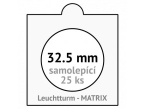 matrix bile samolepici mincovni ramecky na mince prumer 32 5 mm baleni 25 ks 5x5 cm leuchtturm 318128 lighthouse