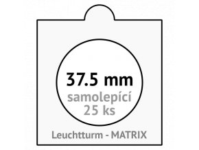 matrix bile samolepici mincovni ramecky na mince prumer 37 5 mm baleni 25 ks 5x5 cm leuchtturm 301979 lighthouse