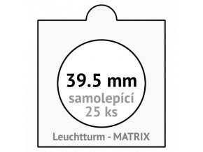 matrix bile samolepici mincovni ramecky na mince prumer 39 5 mm baleni 25 ks 5x5 cm leuchtturm 313135 lighthouse