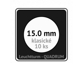 quadrum kapsle 15 mm na mince ctvercove bublinky mincovni pouzdra 50x50 mm 10ks leuchtturm 306616 lighthouse