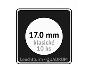 quadrum klasicke hranate kapsle 17 mm na mince ctvercove bublinky mincovni pouzdra 50x50 mm 10ks leuchtturm 337671 lighthouse