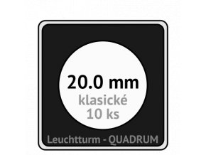 quadrum klasicke hranate kapsle 20 mm na mince ctvercove bublinky mincovni pouzdra 50x50 mm 10ks leuchtturm 323863 lighthouse