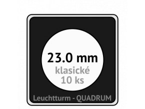 quadrum klasicke hranate kapsle 23 mm na mince ctvercove bublinky mincovni pouzdra 50x50 mm 10ks leuchtturm 323367 lighthouse