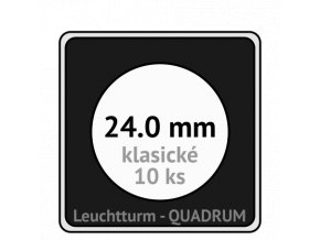 quadrum klasicke hranate kapsle 24 mm na mince ctvercove bublinky mincovni pouzdra 50x50 mm 10ks leuchtturm 329802 lighthouse