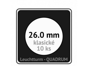 quadrum klasicke hranate kapsle 26 mm na mince ctvercove bublinky mincovni pouzdra 50x50 mm 10ks leuchtturm 329295 lighthouse