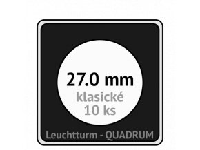 quadrum klasicke hranate kapsle 27 mm na mince ctvercove bublinky mincovni pouzdra 50x50 mm 10ks leuchtturm 317321 lighthouse