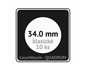 quadrum klasicke hranate kapsle 34 mm na mince ctvercove bublinky mincovni pouzdra 50x50 mm 10ks leuchtturm 332108 lighthouse