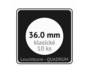 quadrum klasicke hranate kapsle 36 mm na mince ctvercove bublinky mincovni pouzdra 50x50 mm 10ks leuchtturm 309045 lighthouse