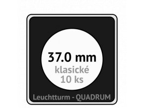 quadrum klasicke hranate kapsle 37 mm na mince ctvercove bublinky mincovni pouzdra 50x50 mm 10ks leuchtturm 330823 lighthouse