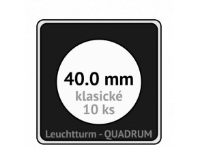quadrum klasicke hranate kapsle 40 mm na mince ctvercove bublinky mincovni pouzdra 50x50 mm 10ks leuchtturm 307563 lighthouse