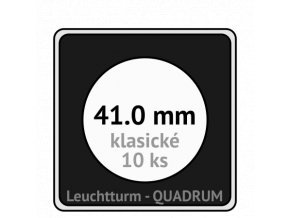 quadrum klasicke hranate kapsle 41 mm na mince ctvercove bublinky mincovni pouzdra 50x50 mm 10ks leuchtturm 330794 lighthouse