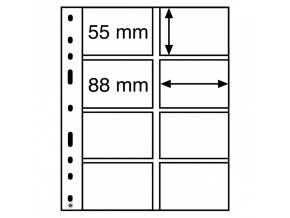 pruhledne albove listy optima 4vc 8 kapes pro telefonni vernostni nebo platebni karty leuchtturm 328118 lighthouse