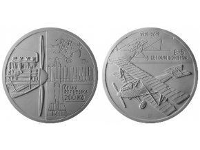 2019 200 kc sadrovy model stribrne pametni mince 100 vyroci sestrojeni prvniho letounu ceskoslovenske vyroby bohemia b5