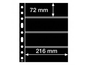 cerne albove listy grande 4s 4 kapsy na bankovky znamky certifikaty do 216x72 mm leuchtturm 312682 lighthouse