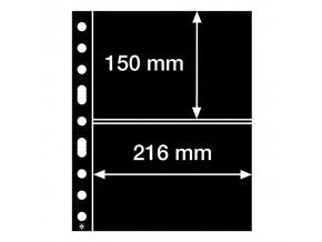 cerne albove listy grande 2s 2 kapsy na bankovky znamky certifikaty do 216x150 mm leuchtturm 324690 lighthouse