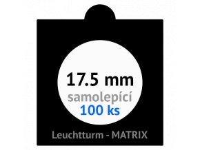 matrix cerne samolepici mincovni ramecky na mince prumer 17 5 mm baleni 25 ks 5x5 cm leuchtturm 361060 lighthouse