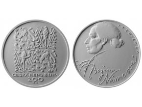 2020 200 kc sadrovy model cnb stribrne pametni mince bozena nemcova 200 vyroci narozeni