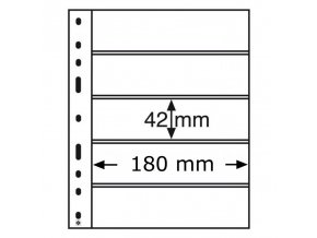 pruhledne albove listy optima 5c 5 vodorovnych kapes na znamky do 180x42mm obaly optima folie leuchtturm 307543 lighthouse