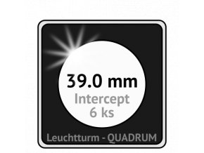 quadrum intercept prumer 39 mm ochranne bublinky 39mm protikorozni ctvercove mincovni kapsle na mince proti oxidaci patine leuchtturm 344164 lighthouse