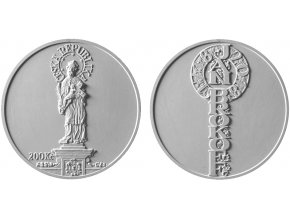2018 200 kc sadrovy model stribrne pametni mince jan brokoff 300 vyroci umrti asamat baltaev umelecky navrh