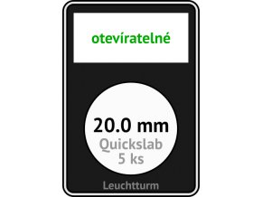 quickslab 20mm oteviratelny slab na mince 20 mm obdelnikova mincovni kapsle leuchtturm 346399 lighthouse