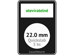 quickslab 22mm oteviratelny slab na mince 22 mm obdelnikova mincovni kapsle leuchtturm 346401 lighthouse