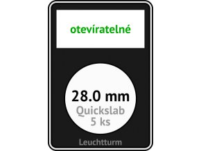 quickslab 28mm oteviratelny slab na mince 28 mm obdelnikova mincovni kapsle leuchtturm 346407 lighthouse