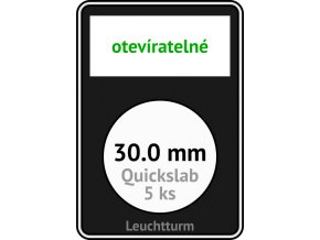 quickslab 30mm oteviratelny slab na mince 30 mm obdelnikova mincovni kapsle leuchtturm 346409 lighthouse