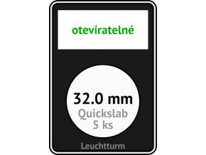 quickslab 32mm oteviratelny slab na mince 32 mm obdelnikova mincovni kapsle leuchtturm 346411 lighthouse
