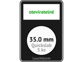 quickslab 35mm oteviratelny slab na mince 35 mm obdelnikova mincovni kapsle leuchtturm 346414 lighthouse
