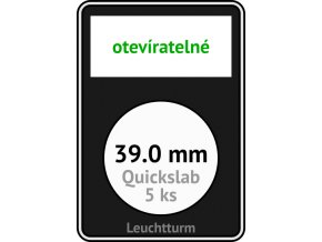 quickslab 39mm oteviratelny slab na mince 39 mm obdelnikova mincovni kapsle leuchtturm 346418 lighthouse