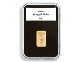 quickslab Goldbar slabs obdelnikove kapsle na zlate slitky Heraeus 1g 5g 10g 1oz 50g s cernou vlozkou s vyrezem a kartickou na popisky leuchtturm 367872 lighthouse