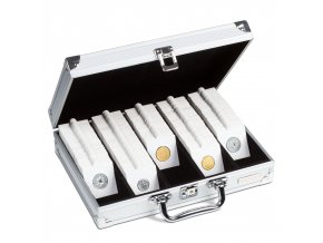 uzamykatelny kufrik na mince quadrum 150 box na ctvercove mincovni kapsle a kartonove ramecky 50x50 mm kapacita 150ks kapsli nebo 650ks ramecku leuchtturm 347829