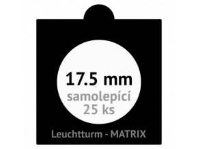 matrix cerne samolepici mincovni ramecky na mince 17 5 mm baleni 25 ks 5x5 cm leuchtturm 345539 lighthouse