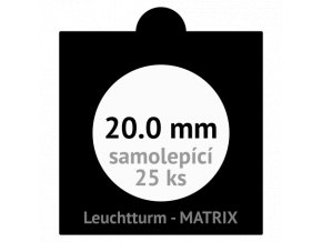 matrix cerne samolepici mincovni ramecky na mince 20mm prumer 20 mm baleni 25 ks 5x5 cm leuchtturm 345686 lighthouse