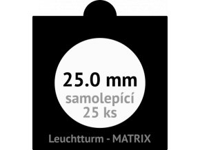 matrix cerne samolepici mincovni ramecky na mince prumer 25 mm baleni 25 ks 5x5 cm leuchtturm 345688 lighthouse